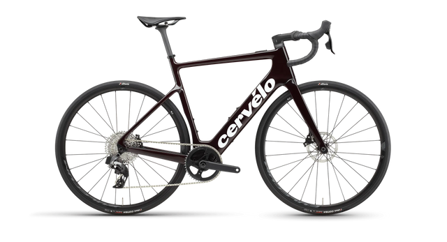 Cervélo Rouvida Rival XPLR AXS 1 Road E-Bike with sleek aerodynamic frame, drop handlebars, and high-performance drivetrain for ultimate cycling experience.