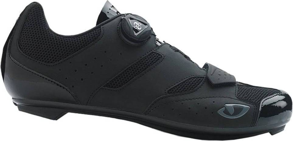 Giro Savix II Road Cycling Shoe in black with BOA dial and breathable mesh, designed for efficient power transfer and comfort on long rides.