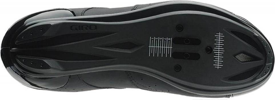 Bottom view of Giro Savix II Road Cycling Shoe showing durable nylon outsole with cleat compatibility for optimized pedaling efficiency.