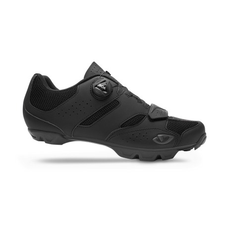 Giro Cylinder II MTB Cycling Shoe in black with BOA dial closure, breathable mesh panels, and rugged tread for off-road cycling performance.