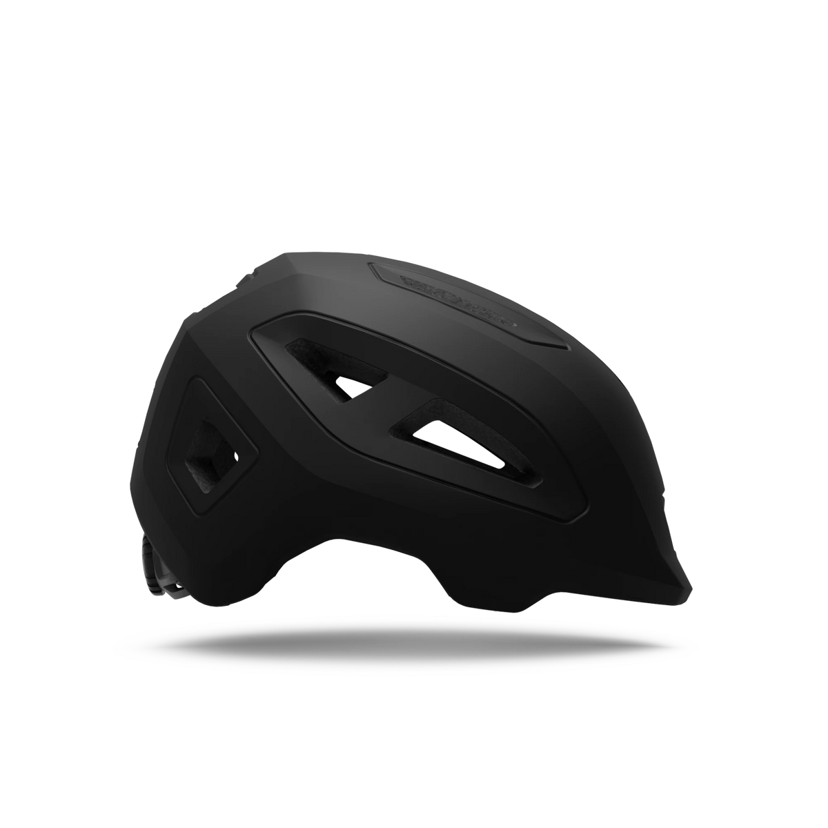 Giro Scamp II youth helmet in Matte Black, profile view facing right