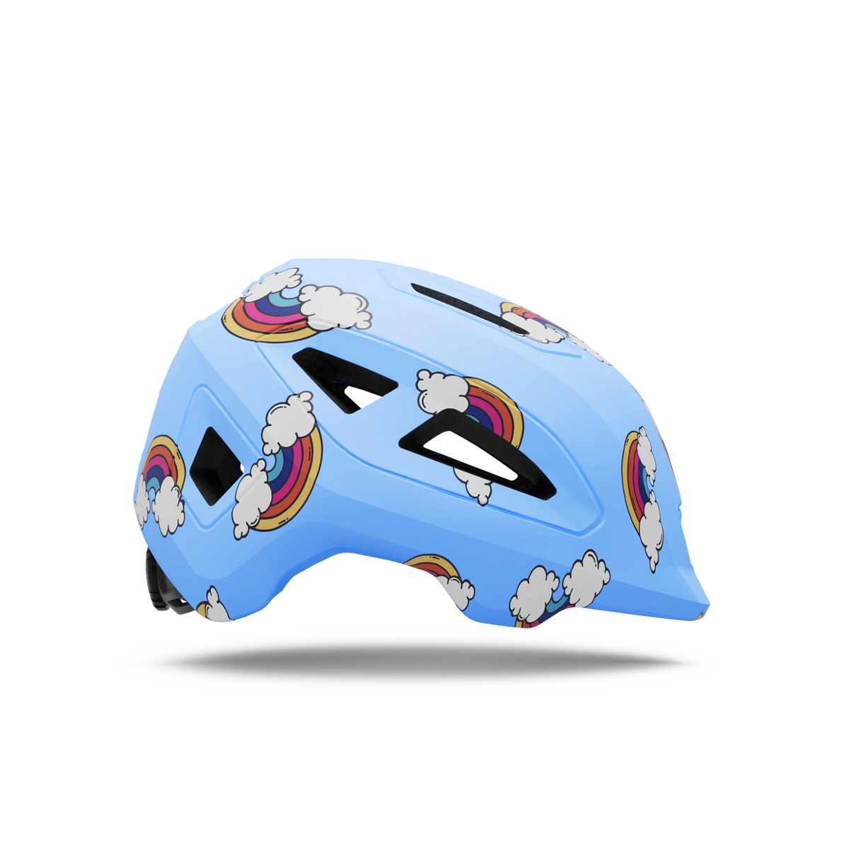 Giro Scamp II youth helmet in Multi Color, profile view facing right