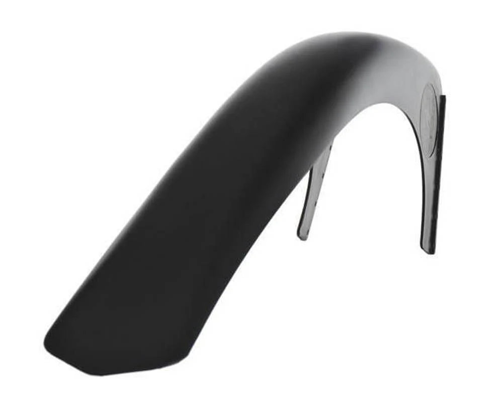 Mudhugger Small rear mudguard in black, showing the arched brace that mounts to the seat stays