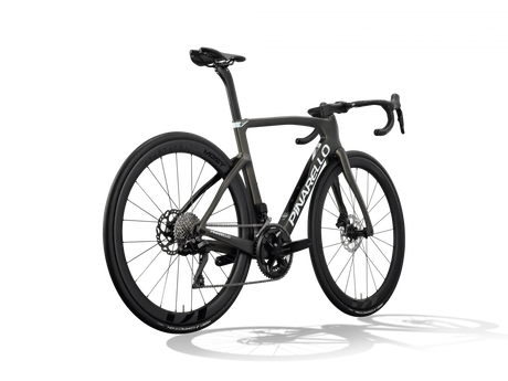 Carbon bicycle on a white background