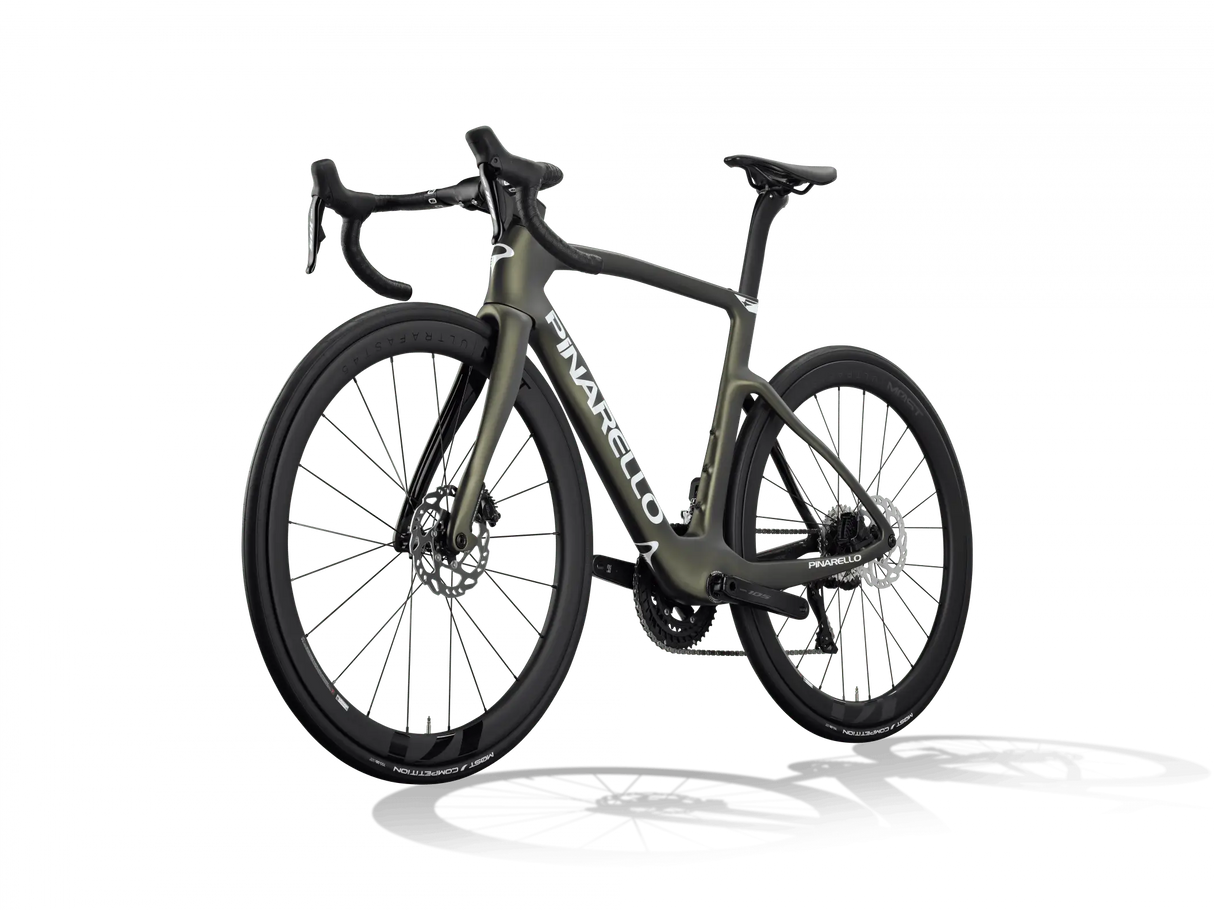 Carbon fiber bicycle on a white background