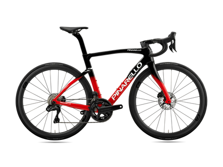 Pinarello F7 Ultegra Di2 road bike in red and black, showcasing its lightweight carbon frame, Shimano Ultegra Di2, and race-ready design.