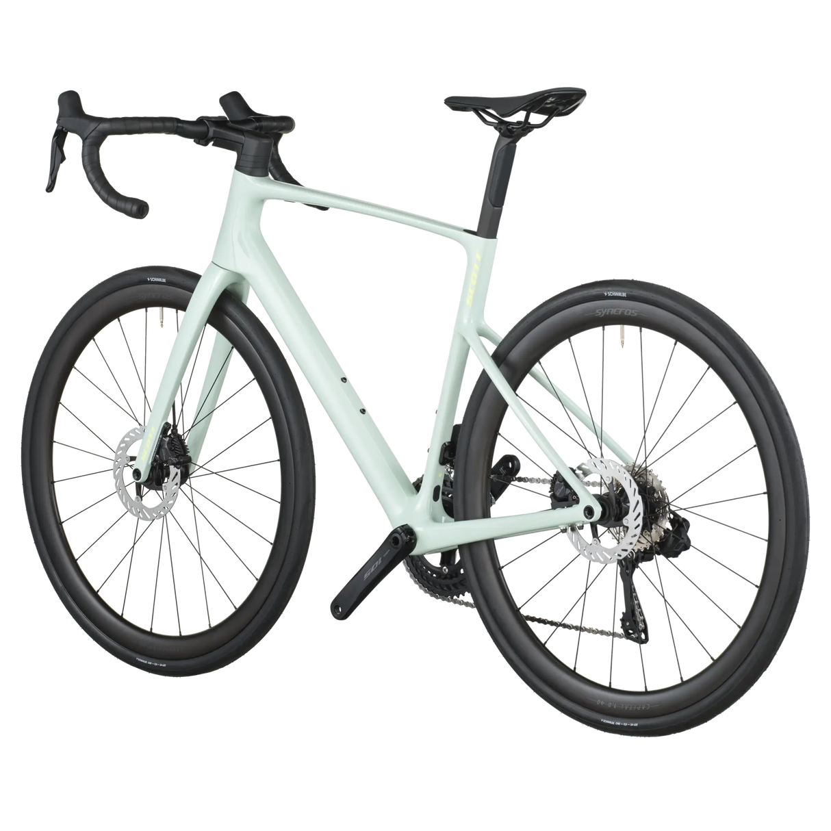 Light blue bicycle on a white background