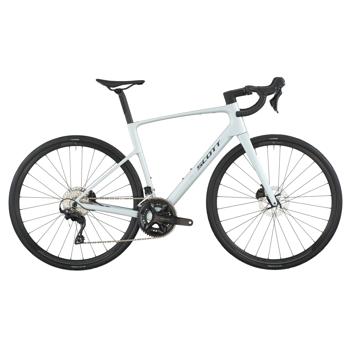 White bicycle on a white background