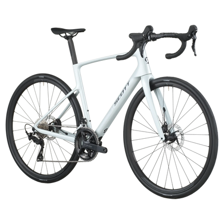 White bicycle on a white background