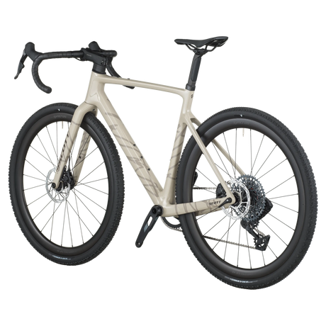 Close-up of a bicycle seat and frame on a white background