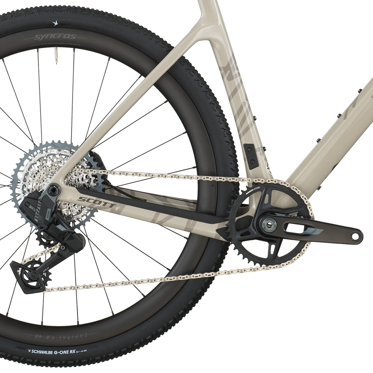 Purple and black bicycle on a white background