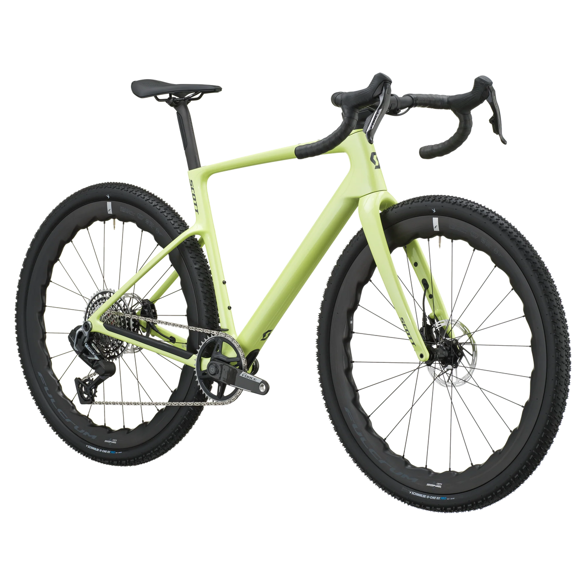Scott Addict Gravel 20 2027 in mojito green, front three-quarter view