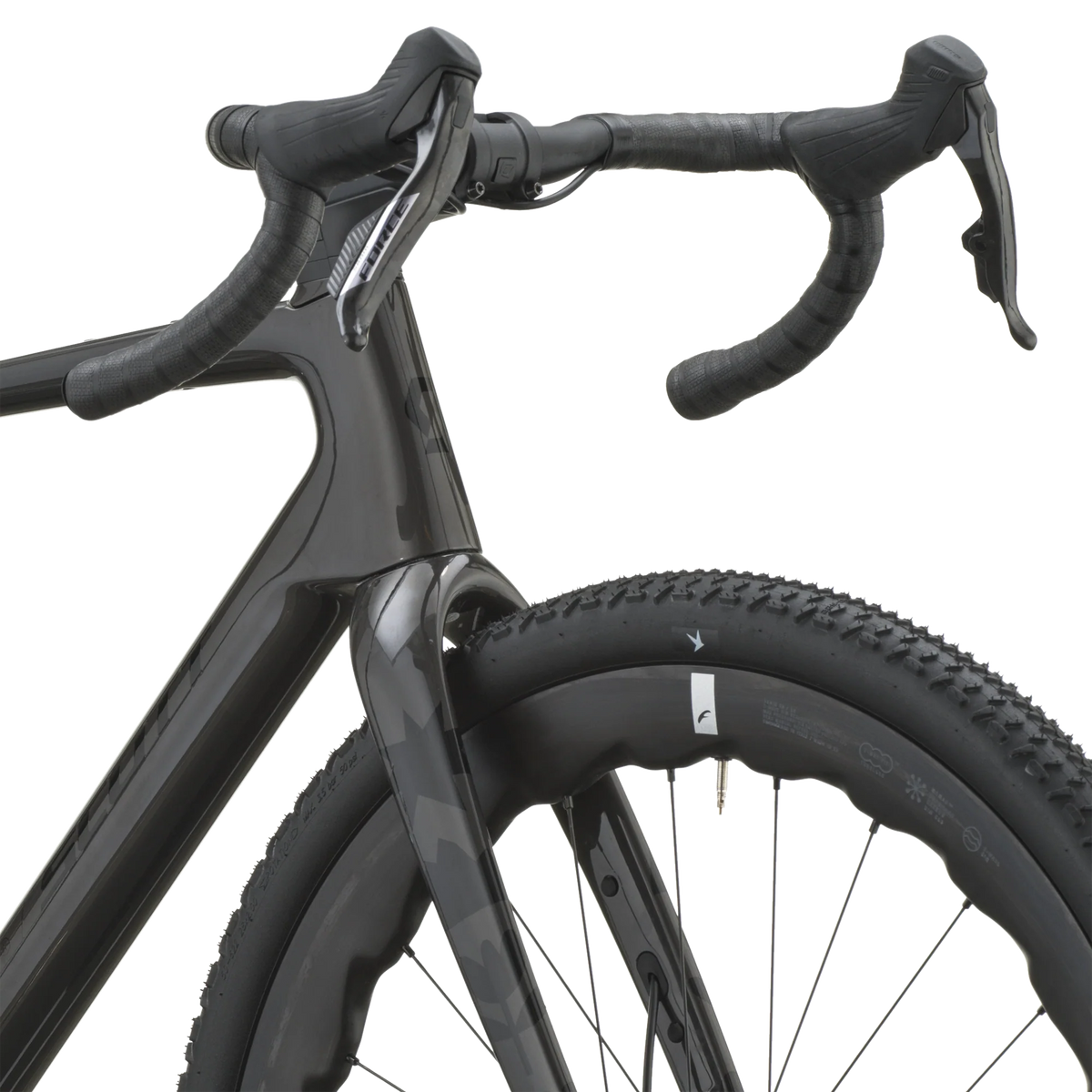 Scott Addict Gravel 20 2027 in watery black, cockpit and brake hoods