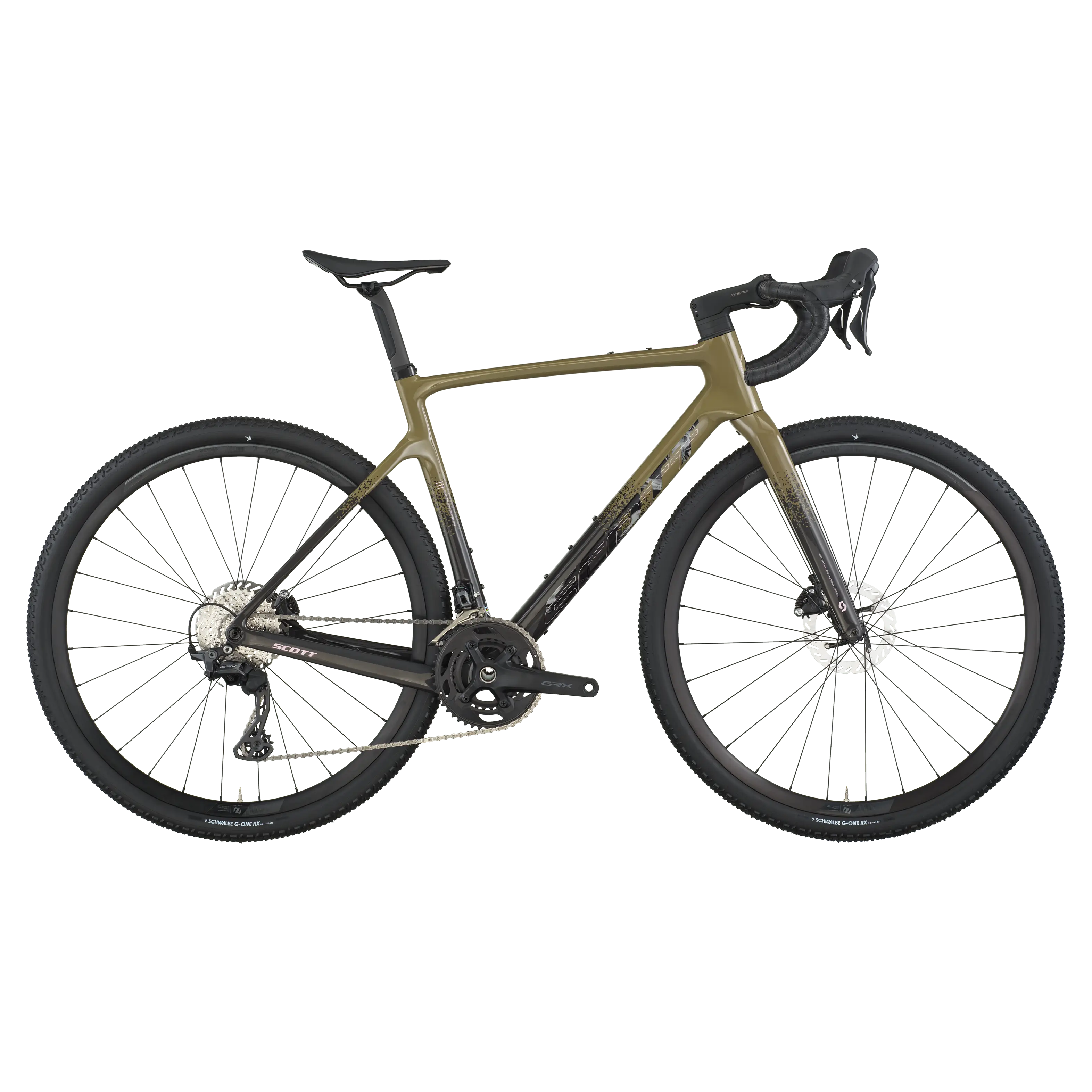 Racing bicycle on a white background