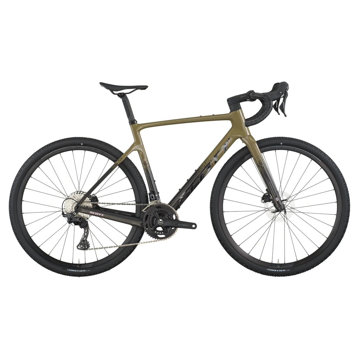 Racing bicycle on a white background