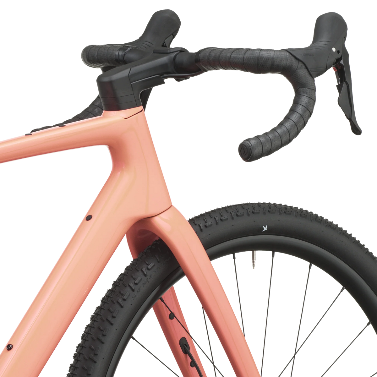 Scott Addict Gravel 40 2027 in peach pink, head tube and fork crown
