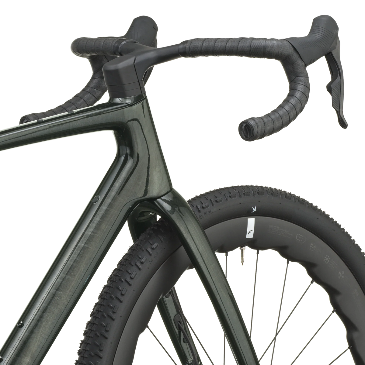 Scott Addict Gravel Premium 2027 in watery green, head tube and fork crown