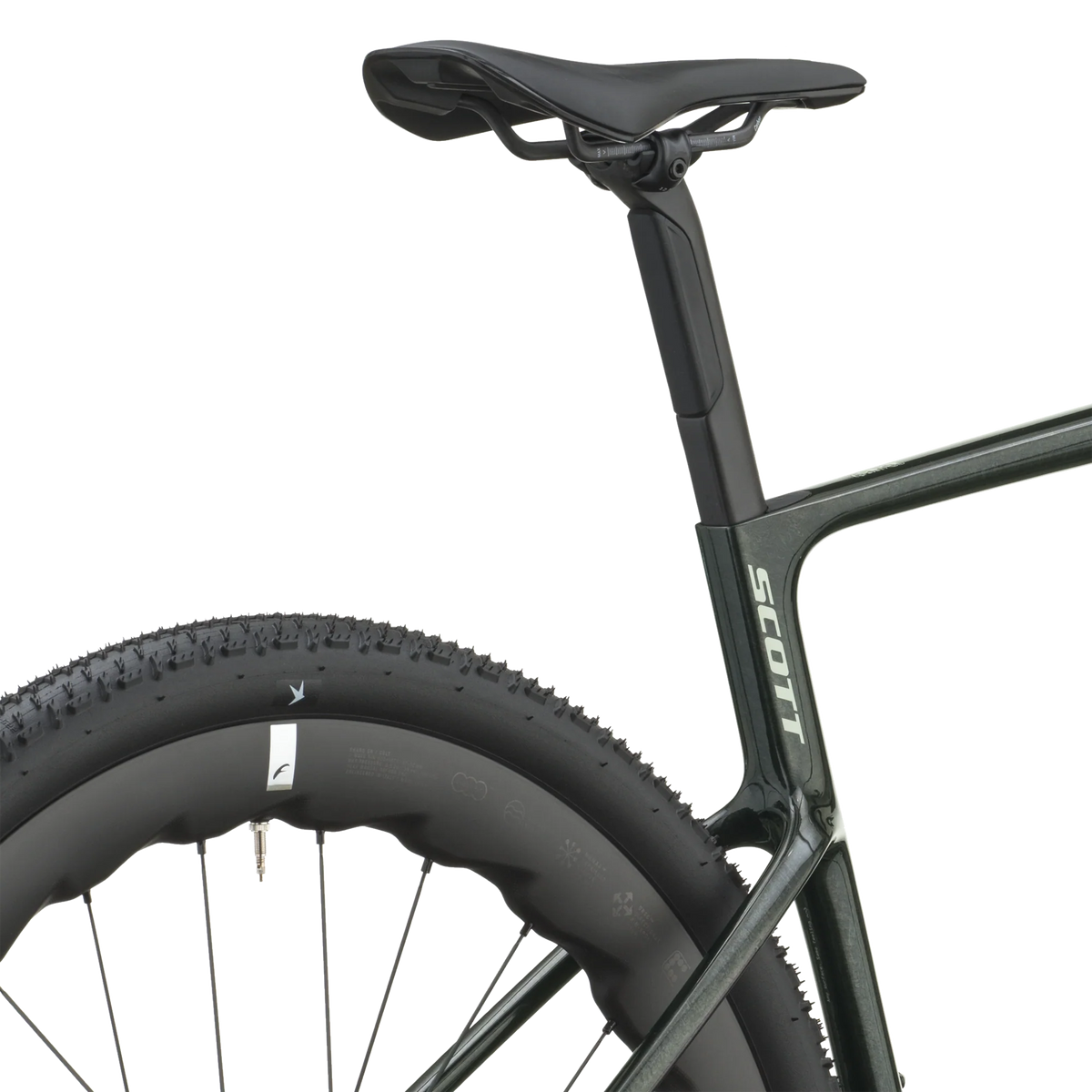 Scott Addict Gravel Premium 2027 in watery green, Syncros Kildala saddle and seatpost