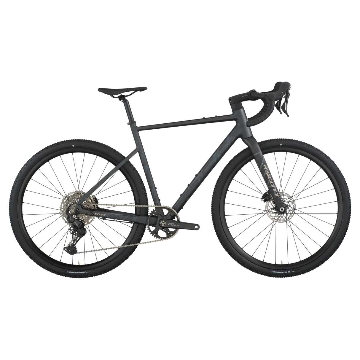 Black bicycle on a white background