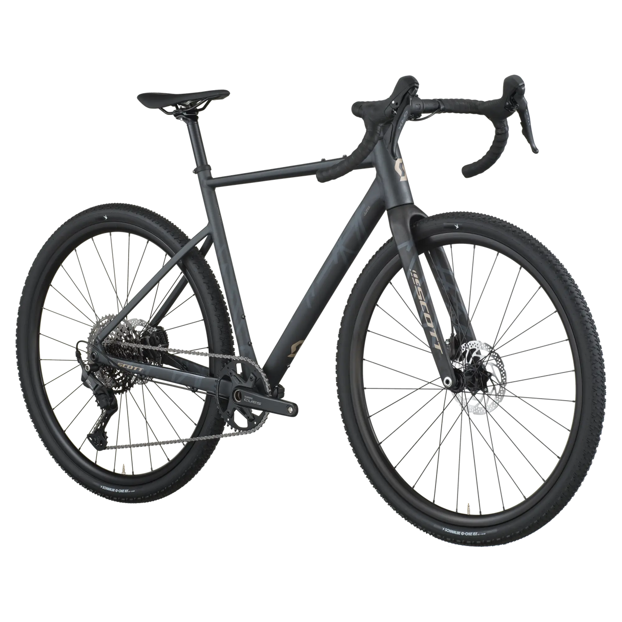 Black bicycle on a white background