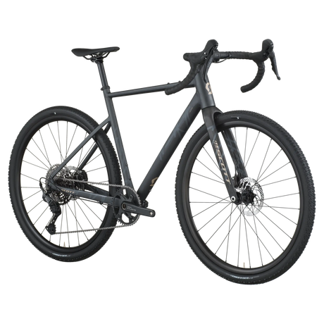 Black bicycle on a white background
