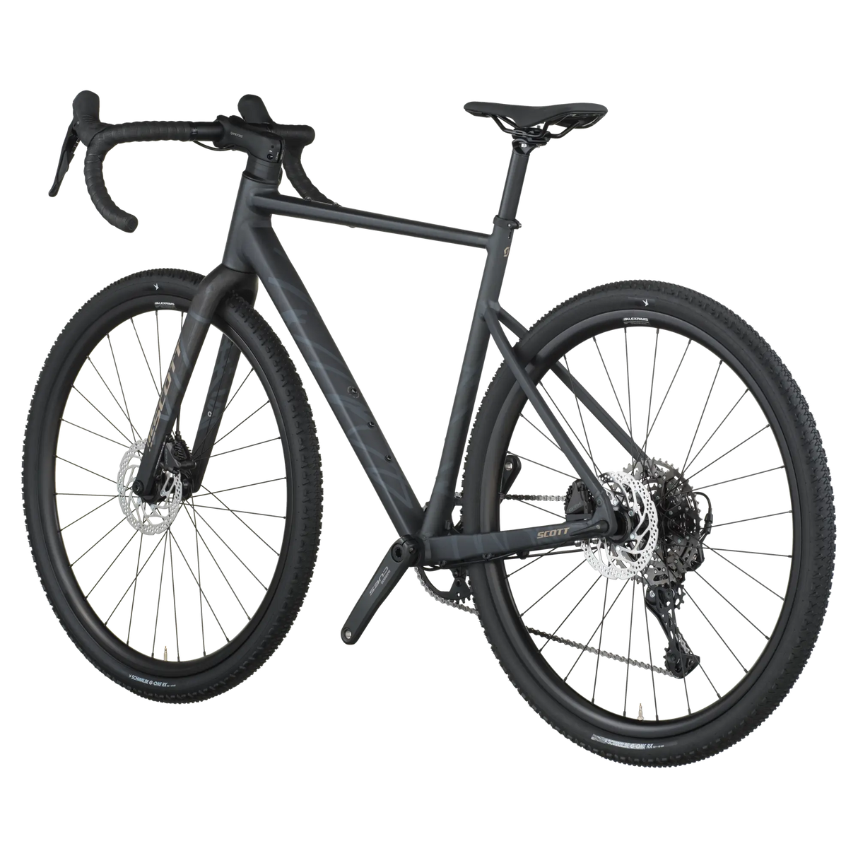 Black bicycle on a white background