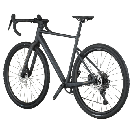 Black bicycle on a white background