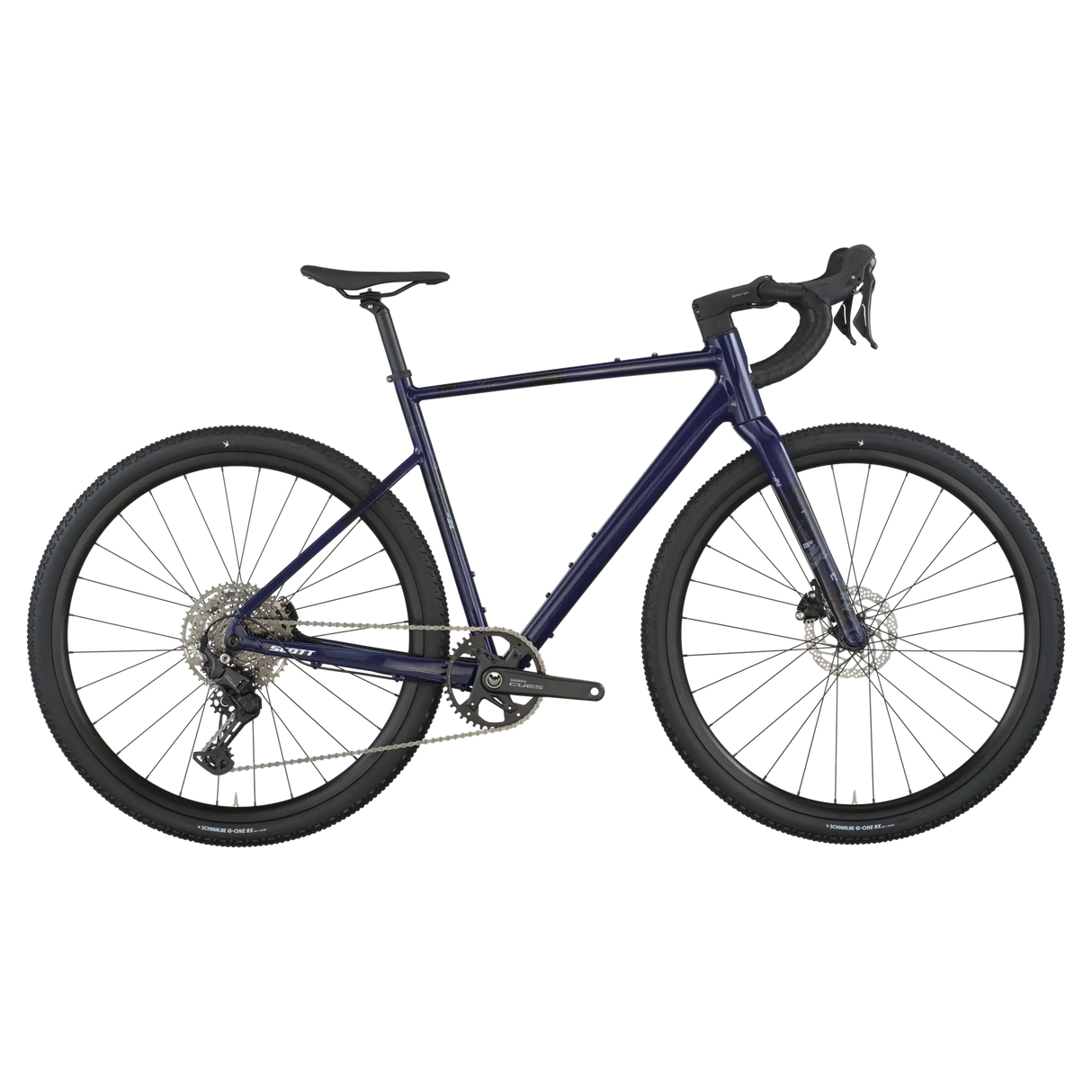 Blue bicycle on a white background