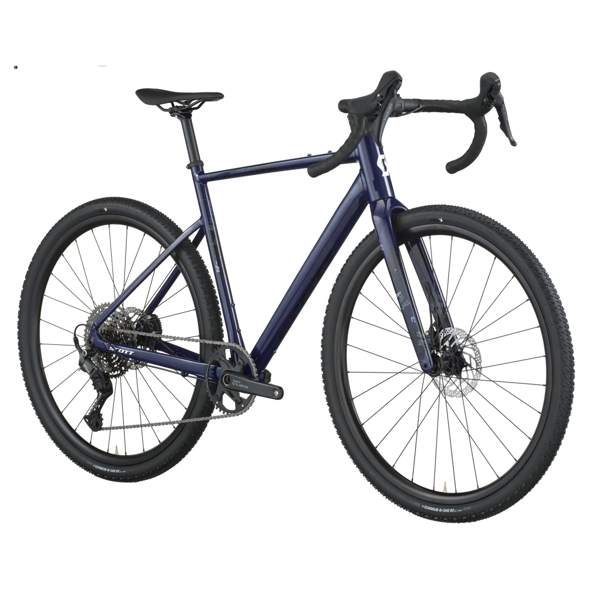 Blue bicycle on a white background