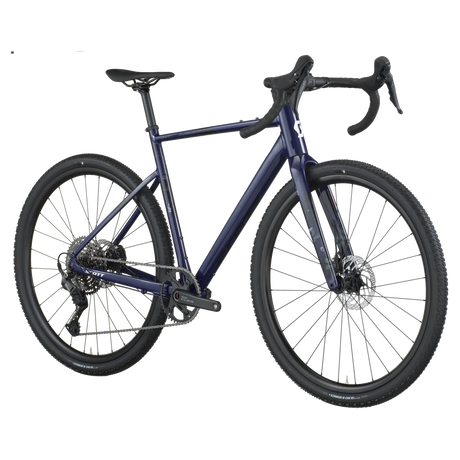 Blue bicycle on a white background