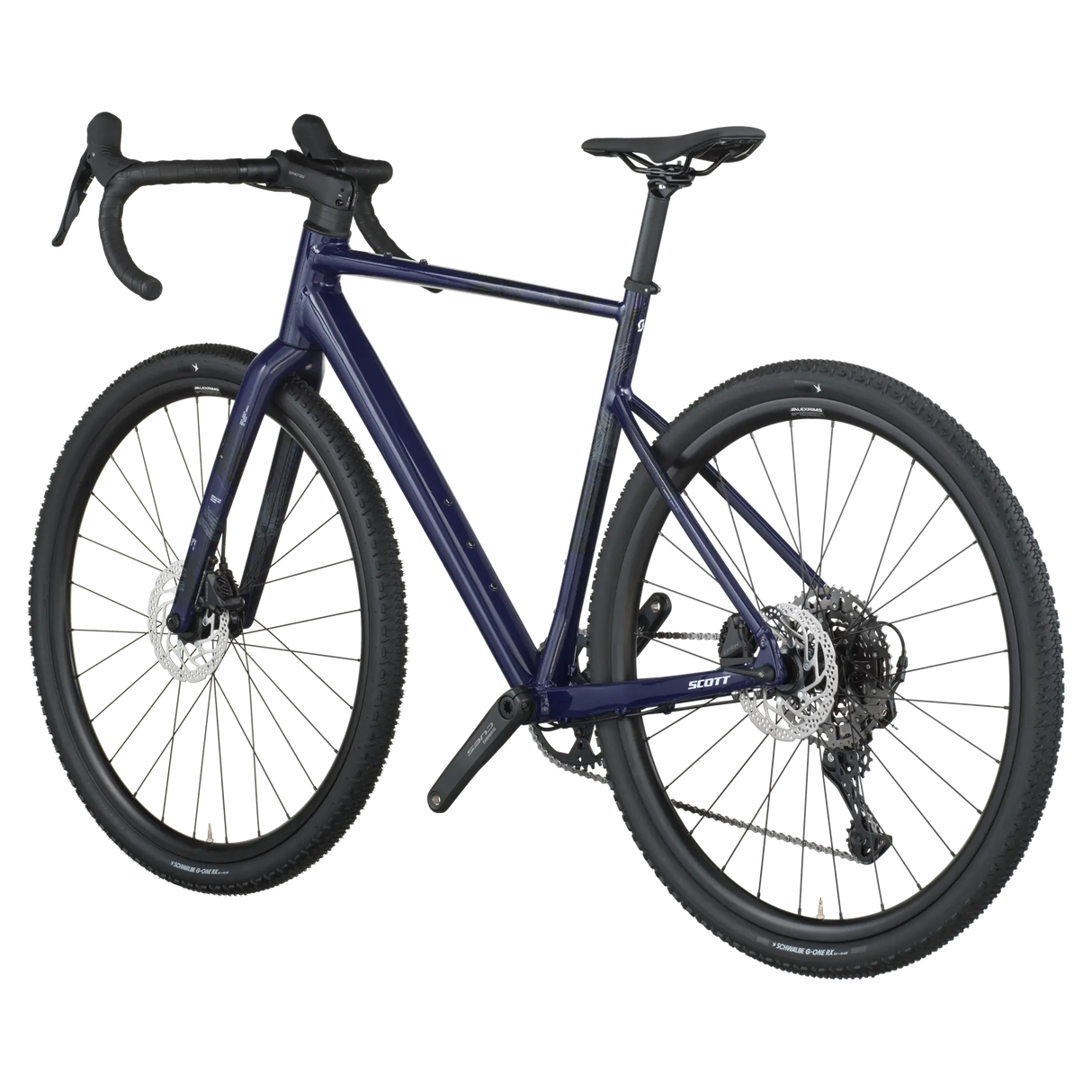 Blue bicycle on a white background