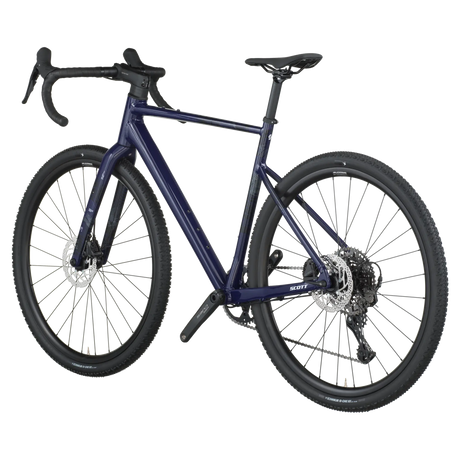 Blue bicycle on a white background