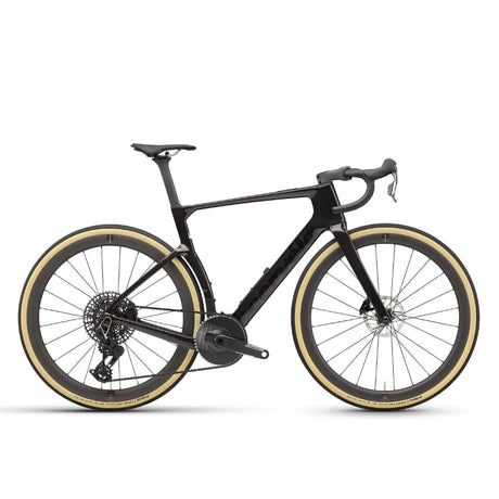 Cervélo Áspero-5 Shimano GRX Di2 gravel bike in Five Black, drive-side profile with 1x GRX drivetrain and Reserve carbon wheels.