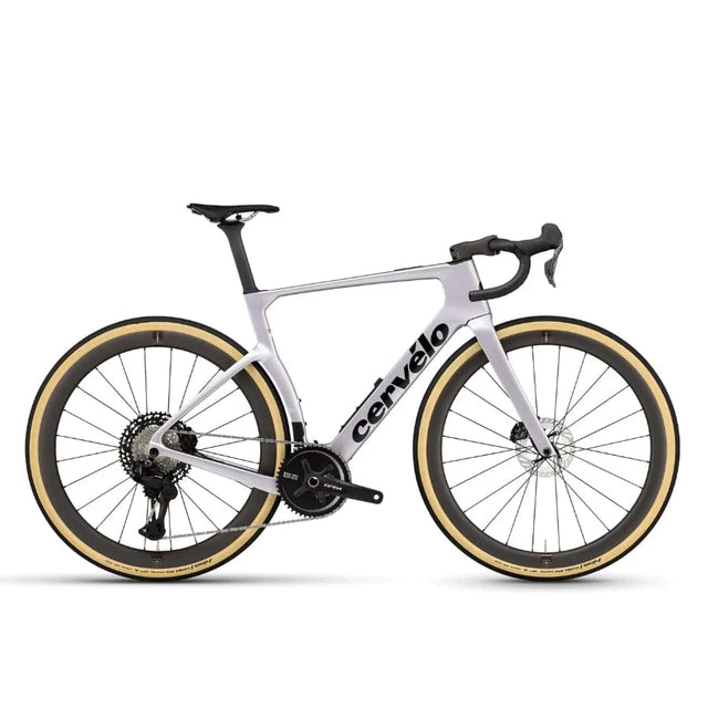 Cervélo Áspero-5 Shimano GRX Di2 gravel bike in Royal Mercury, drive-side profile with 1x GRX drivetrain and Reserve carbon wheels.