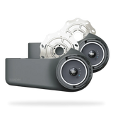 Dual Skarper Click-On E-Bike Conversion Kits with two disc rotors, designed for quick and efficient bicycle electrification.