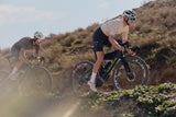 Two riders climbing a rocky slope on Argon 18 Anti Matter gravel bikes