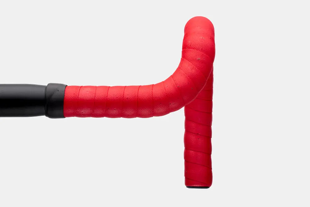 Red Cannondale KnurlCork Bar Tape on handlebar