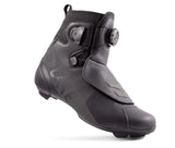 Lake CX146 Winter Road Shoe in black with waterproof upper and BOA closure, designed for cold-weather cycling performance.