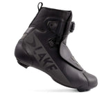 Side view of Lake CX146 Winter Road Shoe showing aerodynamic design and insulated protection for chilly road rides.