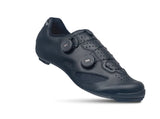 Black cycling shoe with EVA sole on a white background