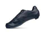 Black cycling shoe on a white background