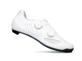 White cycling shoe on a white background