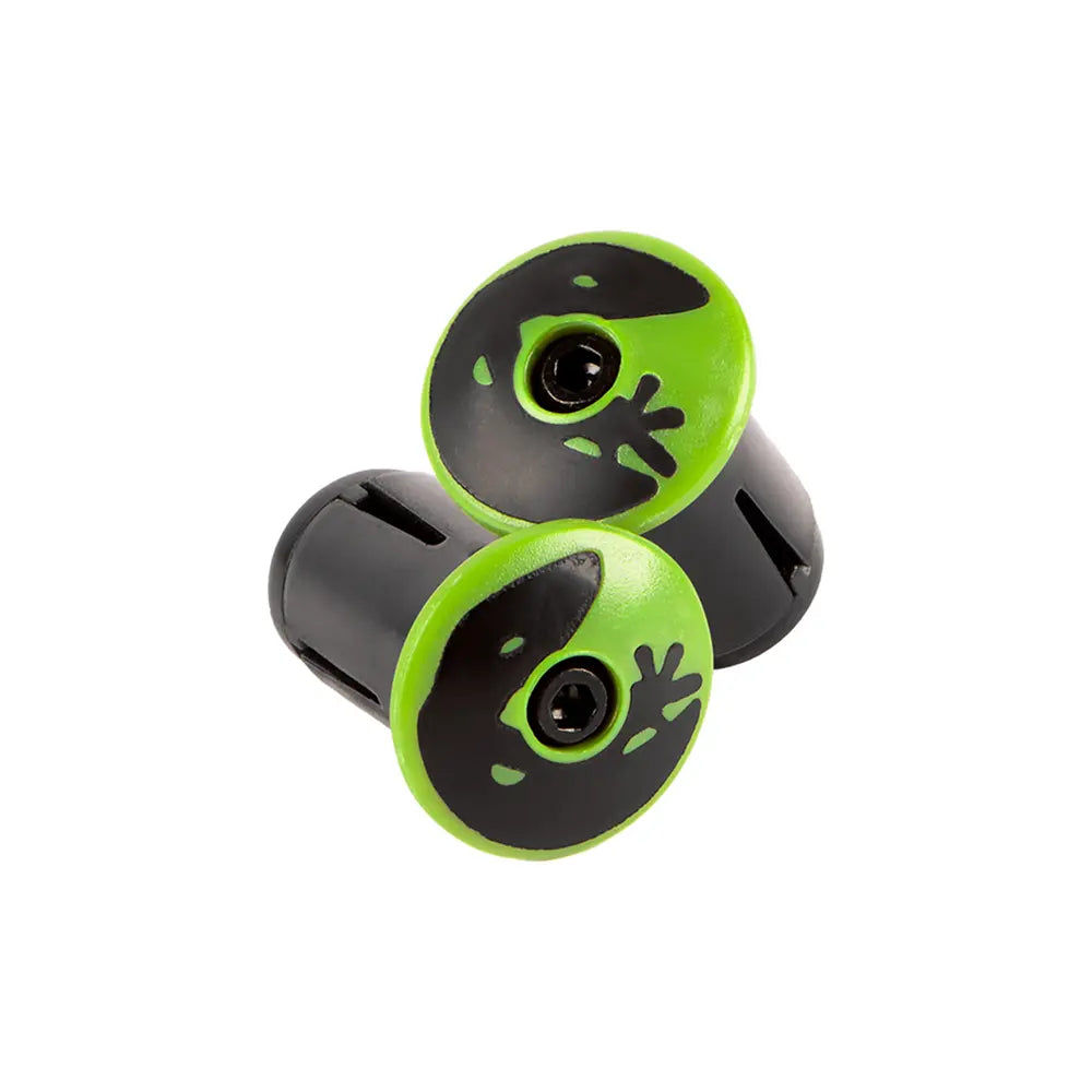 Green bar end plugs for Lizard Skins DSP V2 Tape