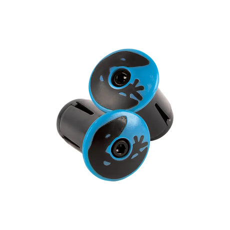 Light blue bar end plugs for Lizard Skins DSP V2 Tape