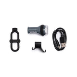 What is in the box, the Exposure Trace Mk4 with its handlebar bracket, rubber strap and USB-C cable