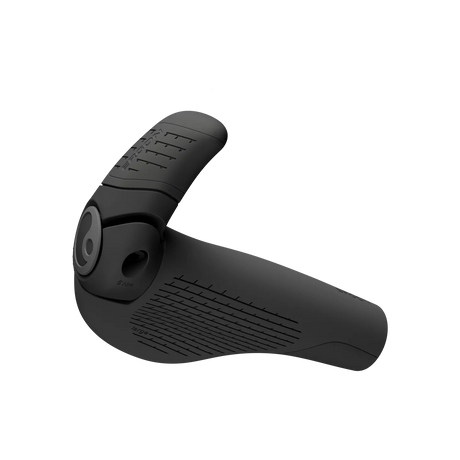 Ergon GP2 Evo grip seen end on, showing the clamp and the textured underside of the wing