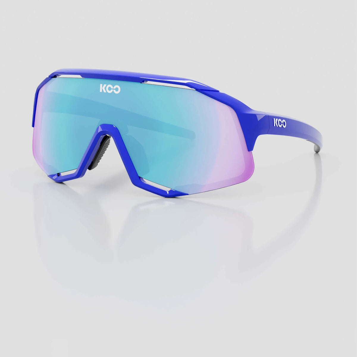 KOO Demos cycling sunglasses – Blue frame with Turquoise Mirror lens