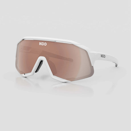 KOO Demos cycling sunglasses – White frame with Brown lens