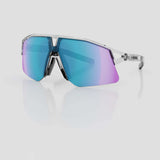 KOO Hype cycling sunglasses – Crystal frame with Turquoise Mirror lens