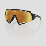 KOO Spectro cycling sunglasses – Black frame with Super Bronze Mirror lens